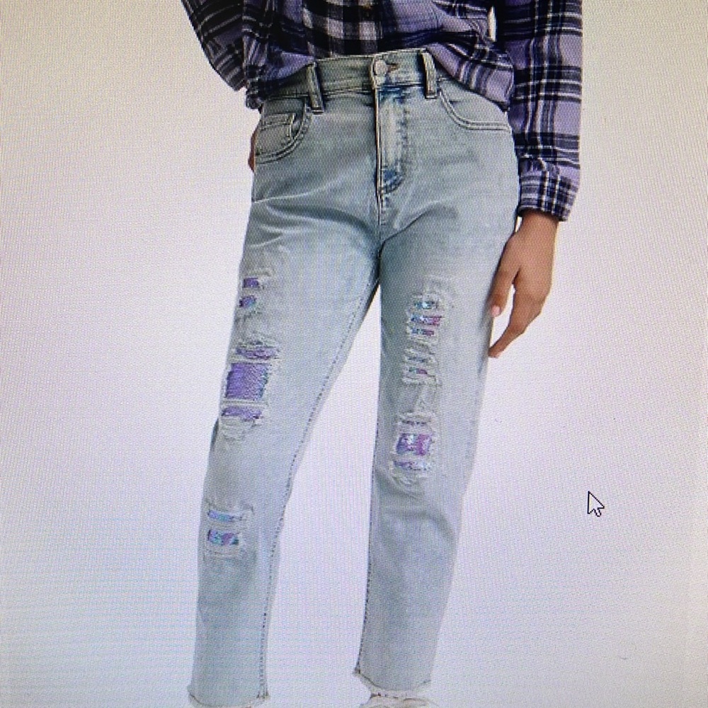 Justice Jeans with Mermaid accent Sz 12